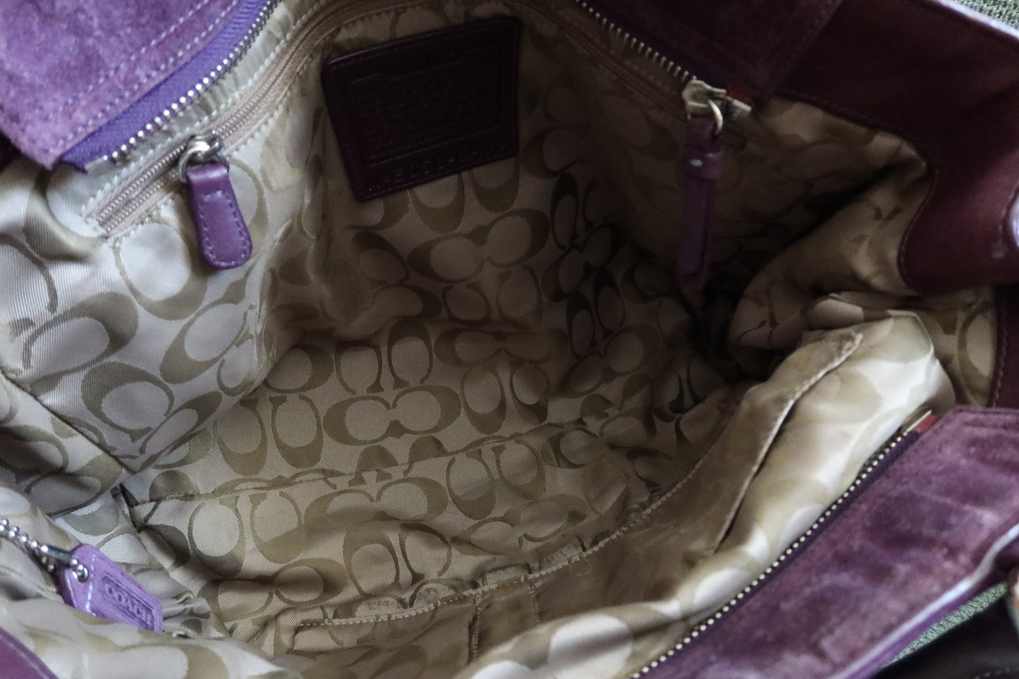 Coach Purple Suede Hamptons