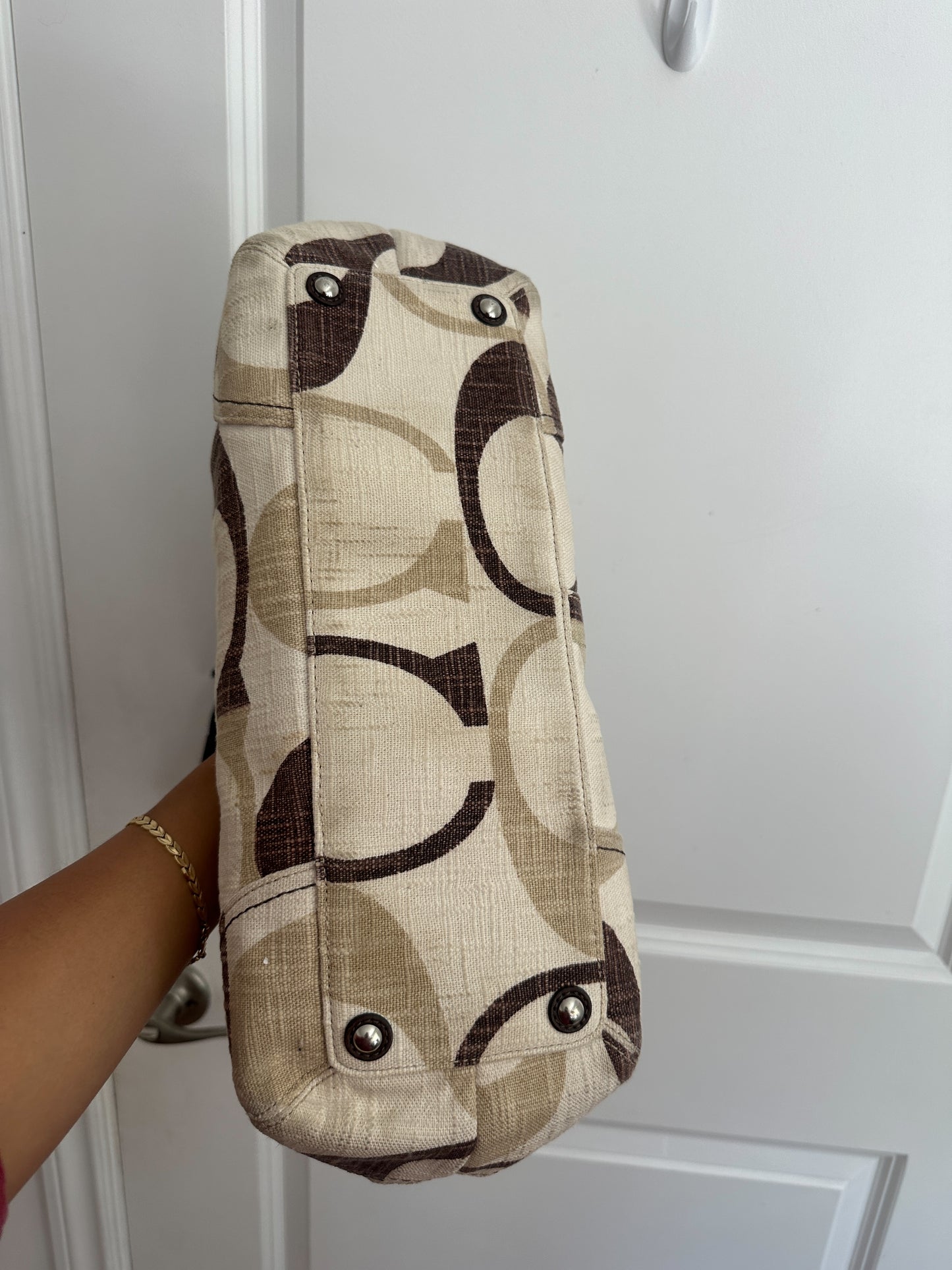 Coach Brown MultiColor Tote Bag