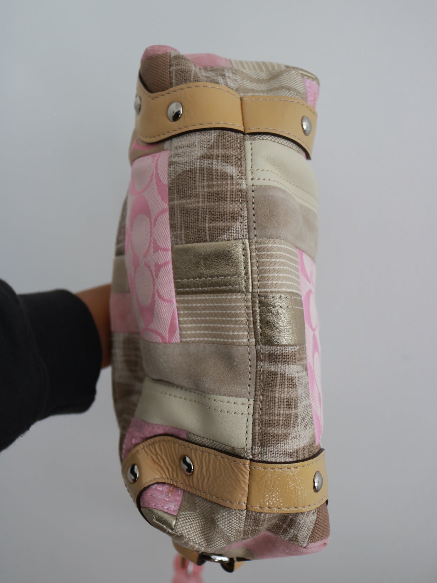 NWT Rare Coach Pink Patchwork Carly Bag