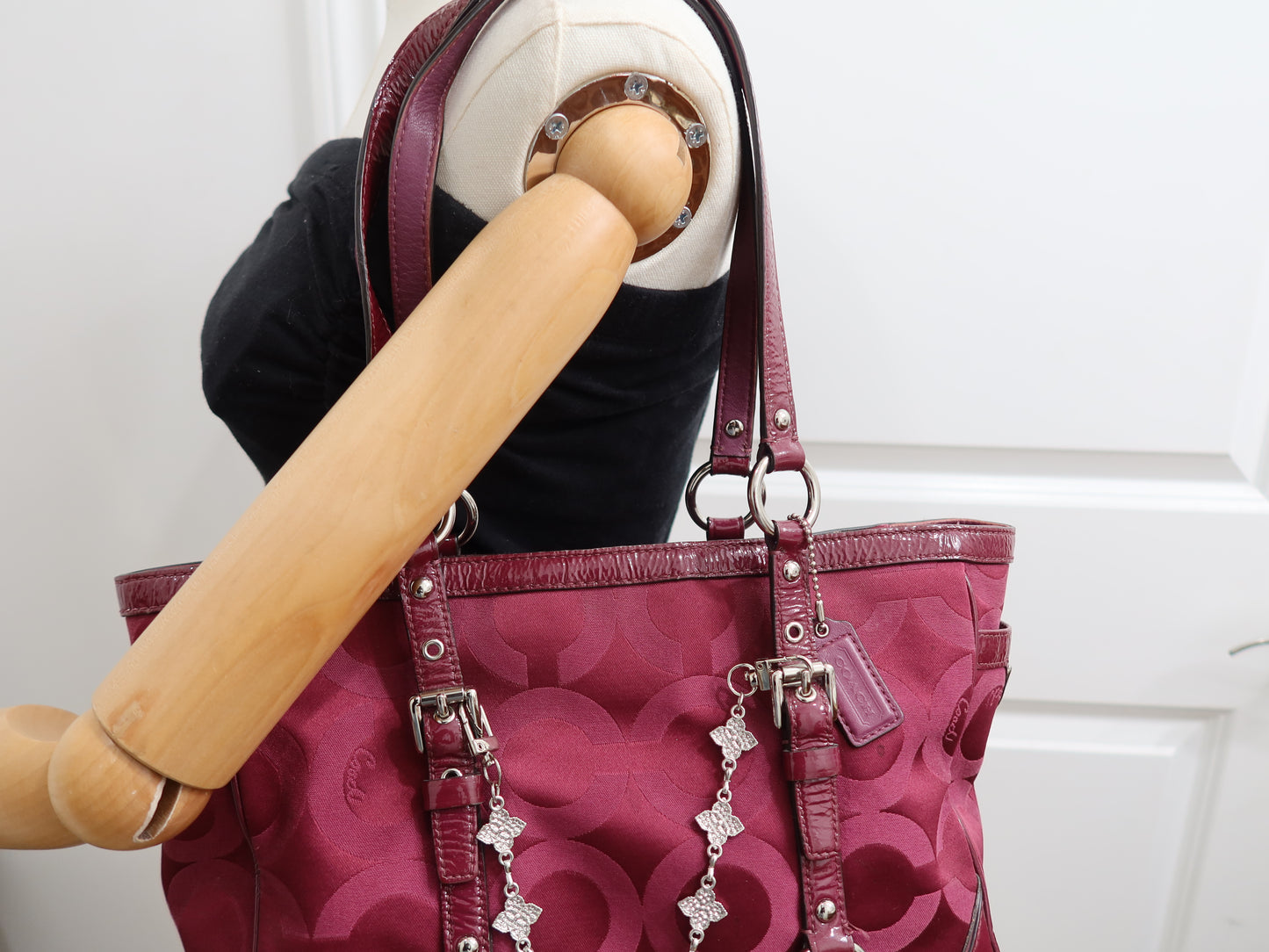 Coach Plum Signature Tote Bag