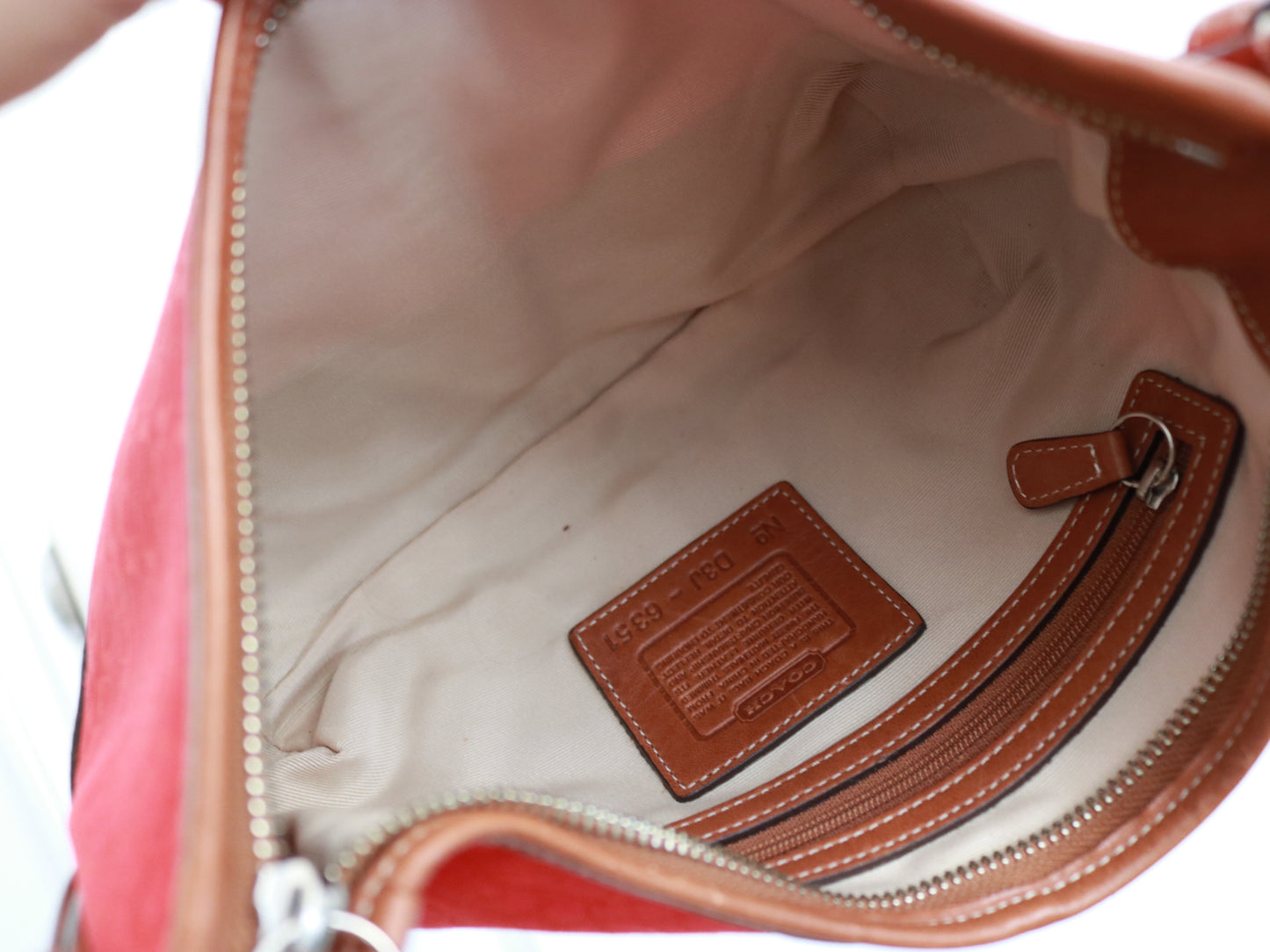 Rare Coach Red Signature Mini Hobo Bag