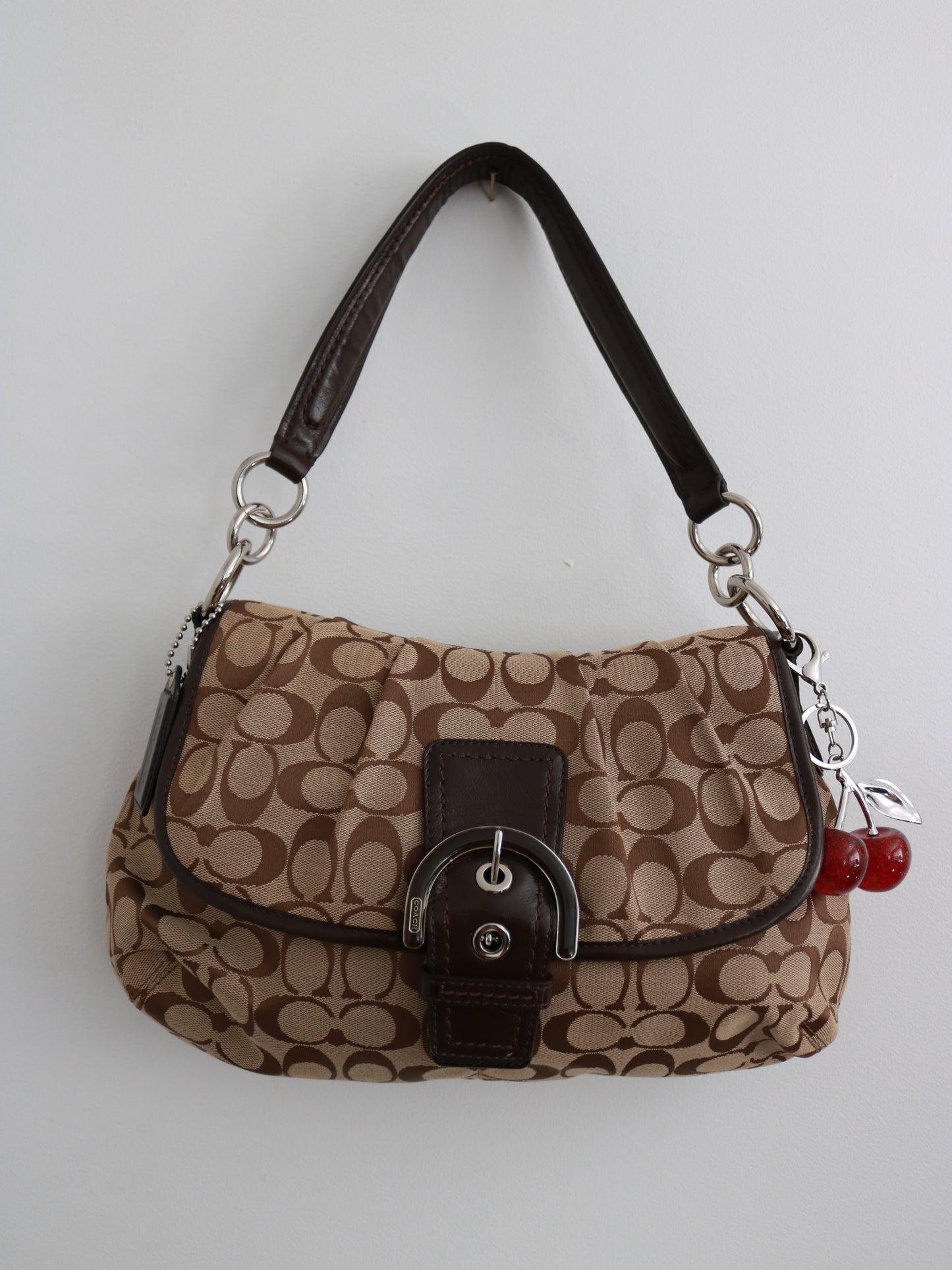 Coach Brown Signature Soho Flap Bag