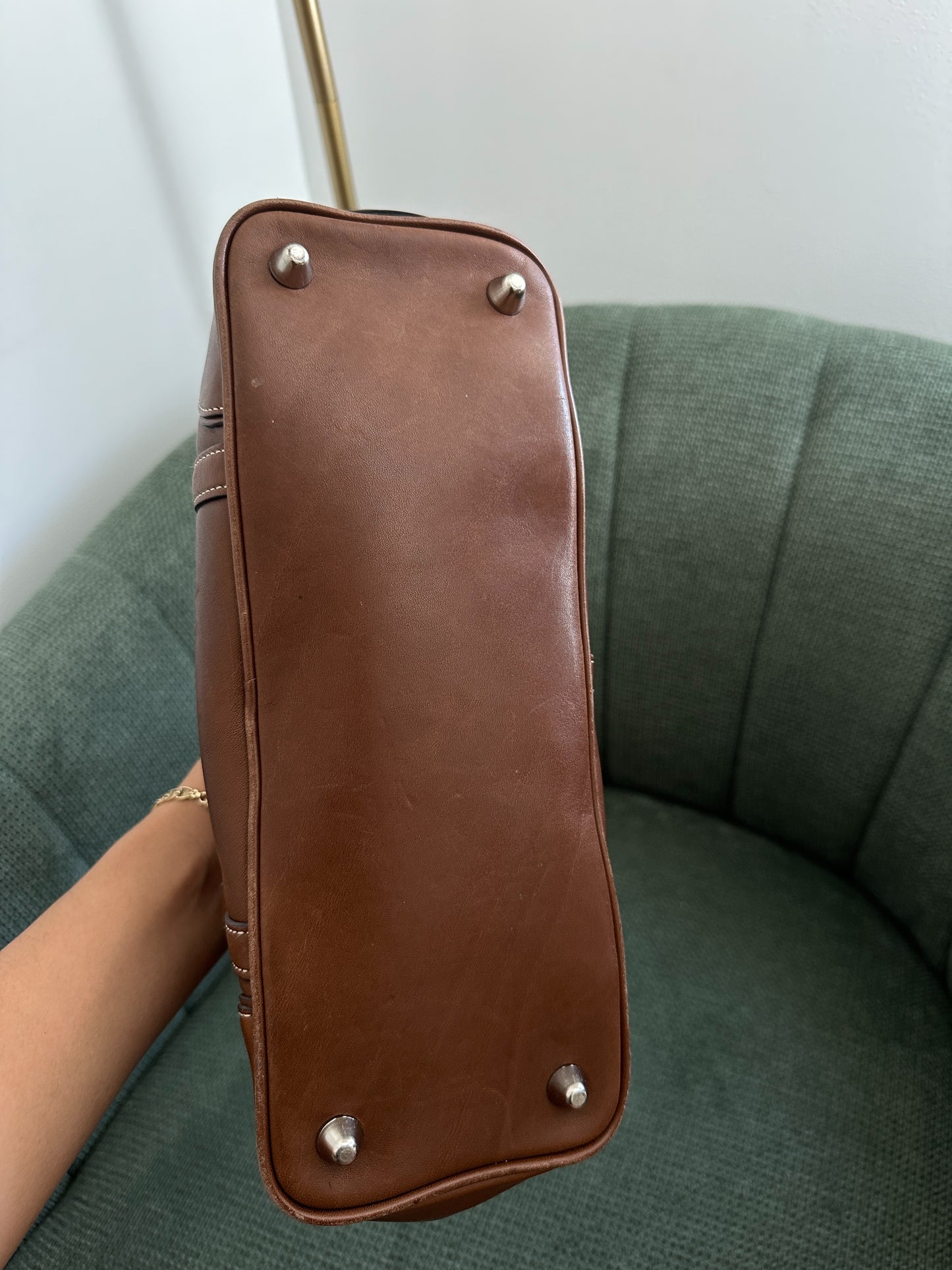 Coach Whiskey Brown Hamptons Satchel Bag