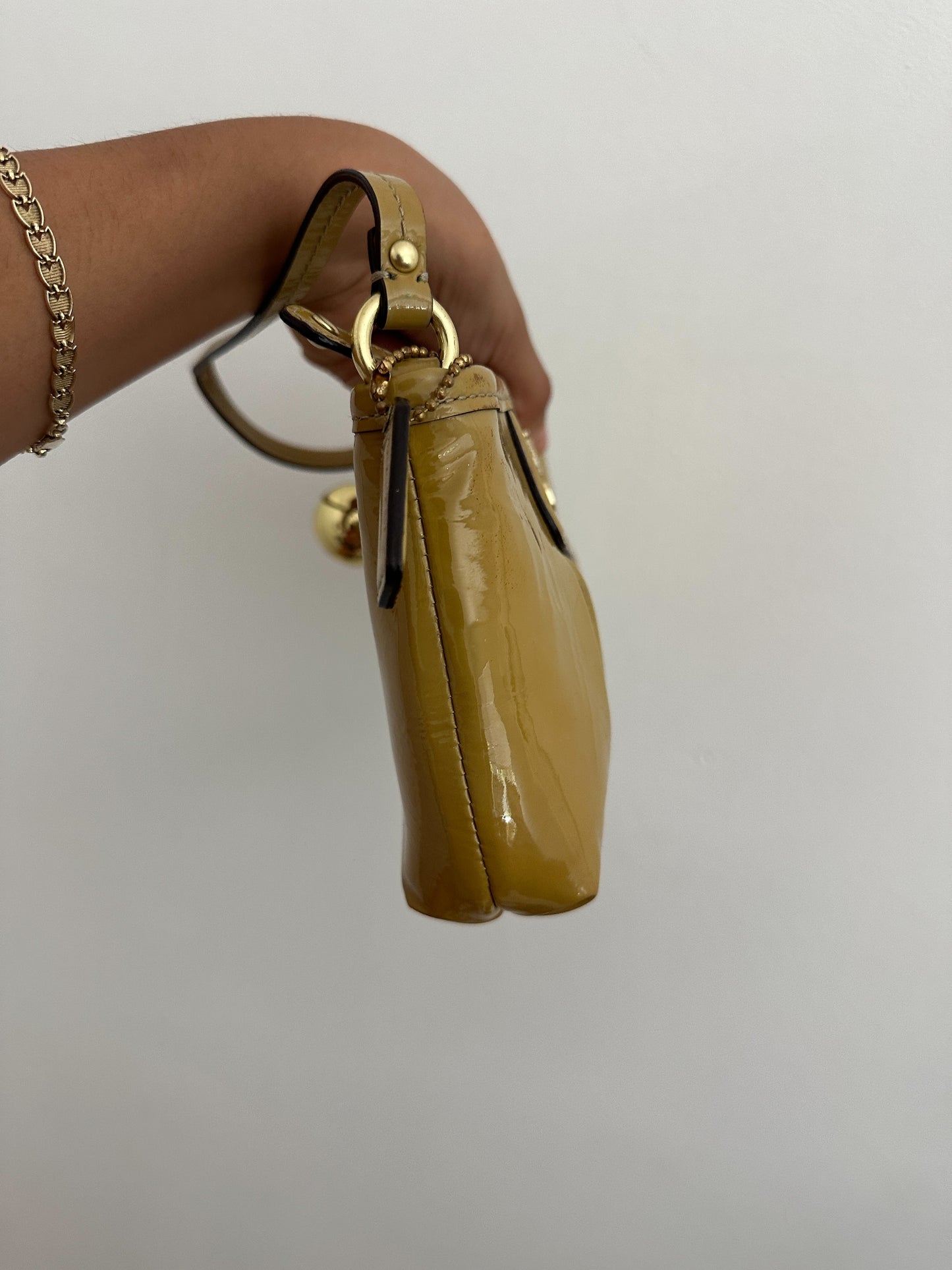 Coach Yellow Patent Mini Bag