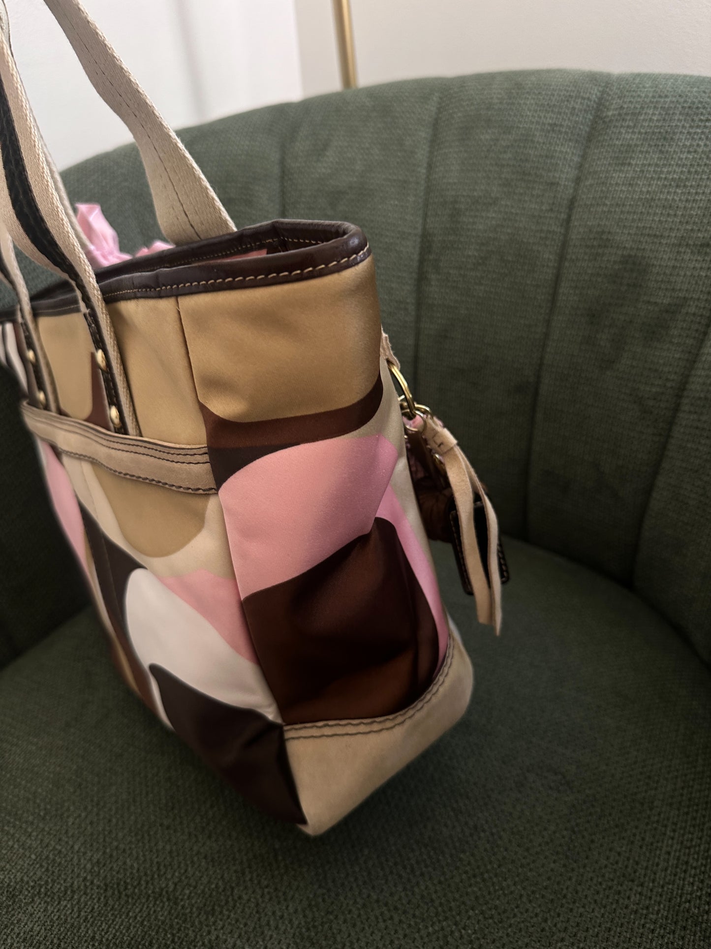 Coach Satin Multicolor Tote Bag