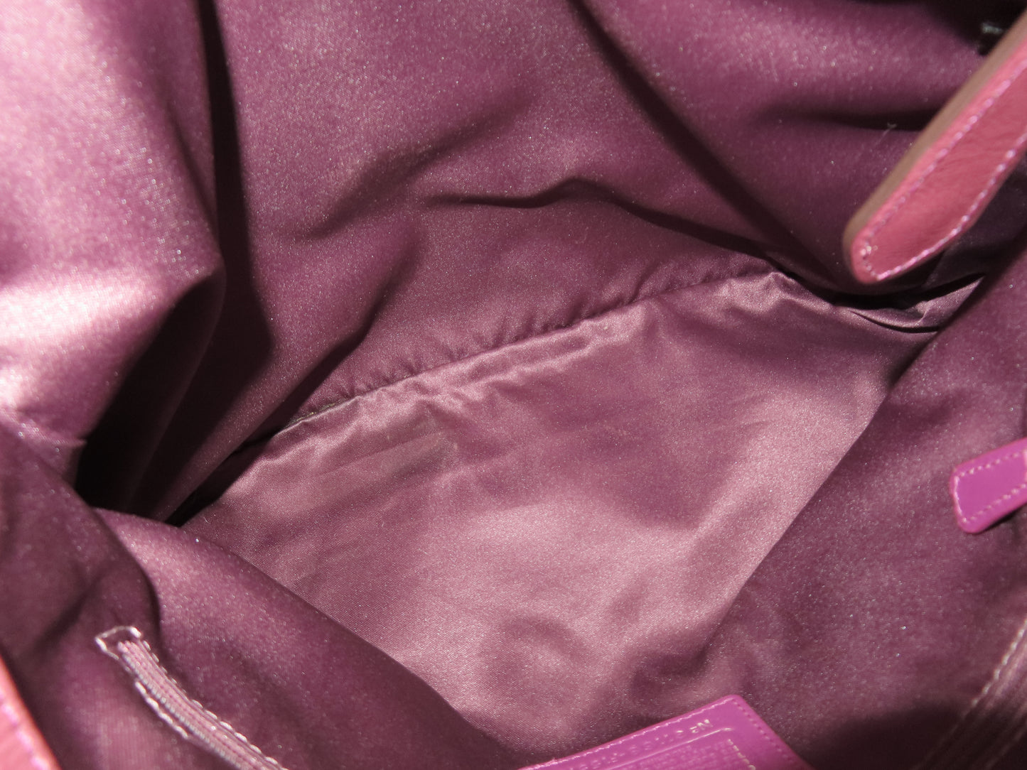 Coach Mauve Patent Leather Ashley Carry-All Bag