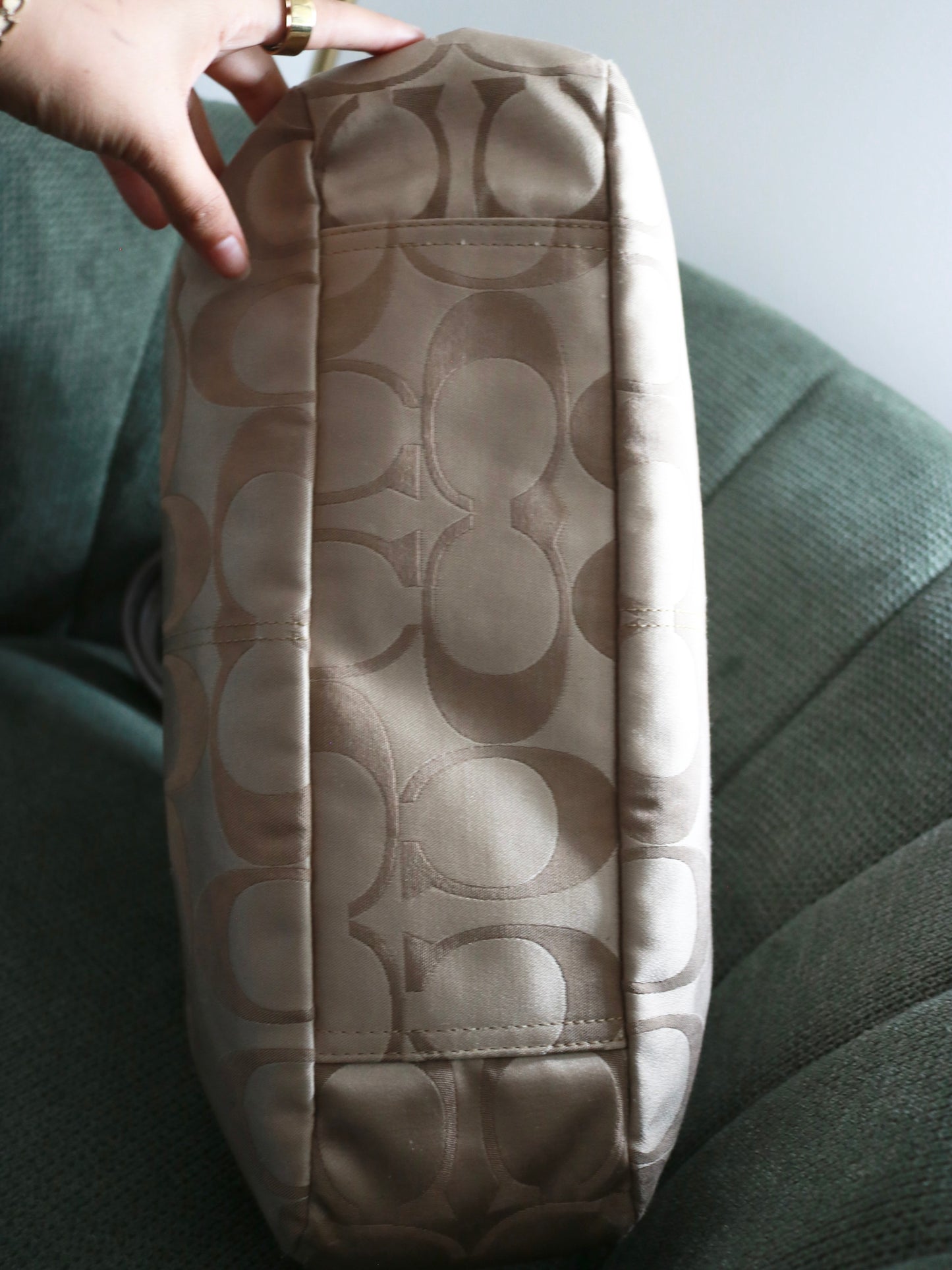 Coach Beige Lexi Tote Bag