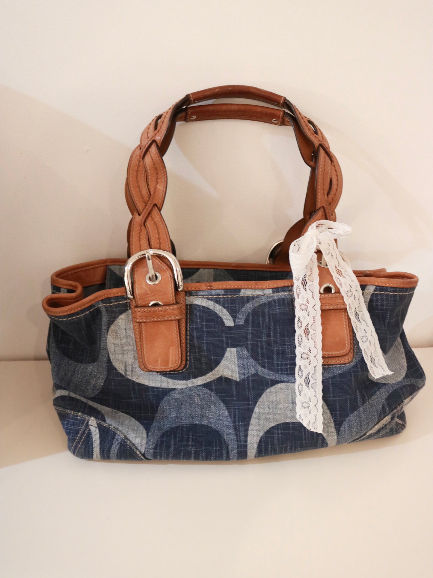 Rare Coach Denim Tote Bag