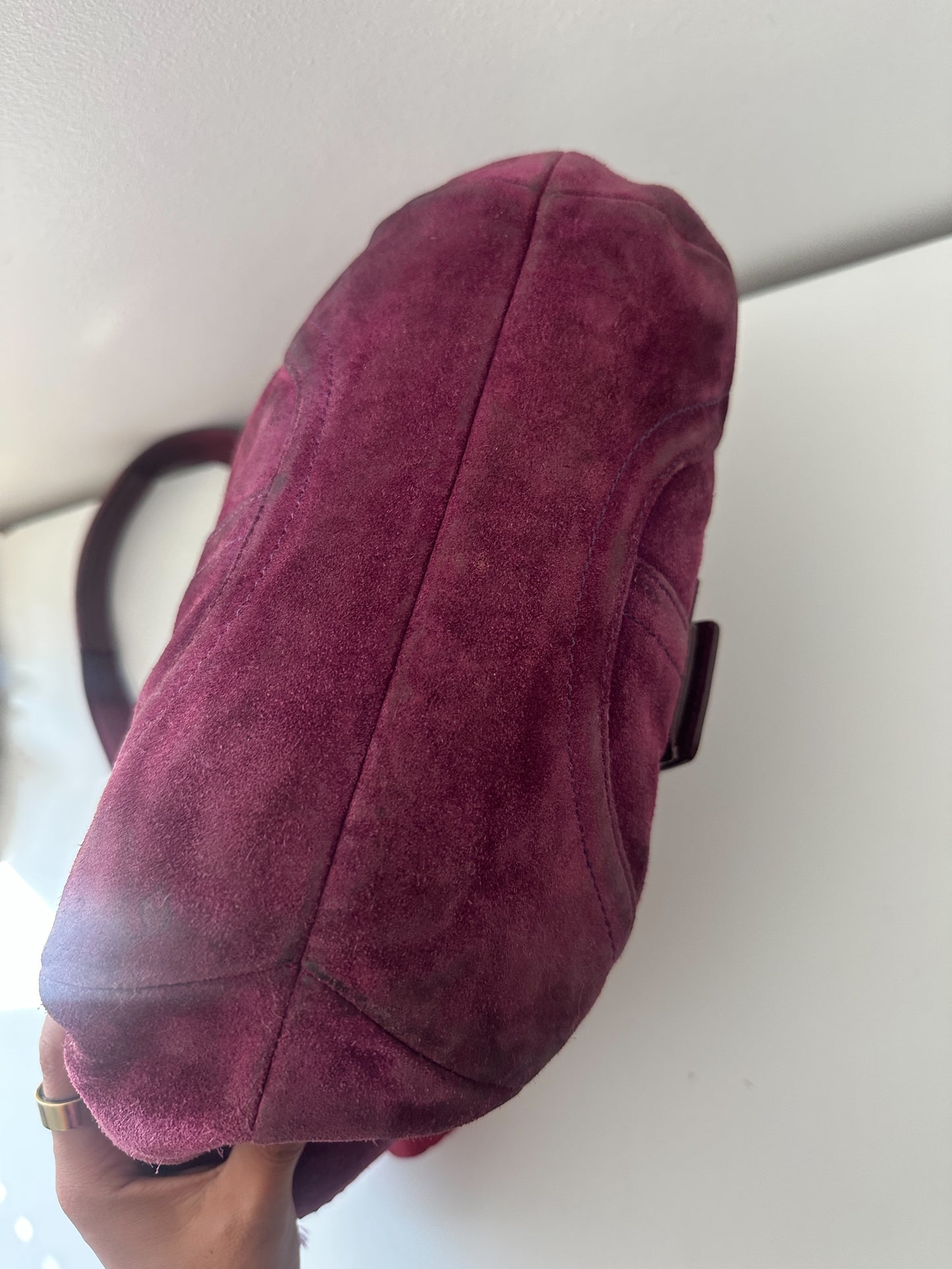 Coach Purple Suede Mini Tote Bag