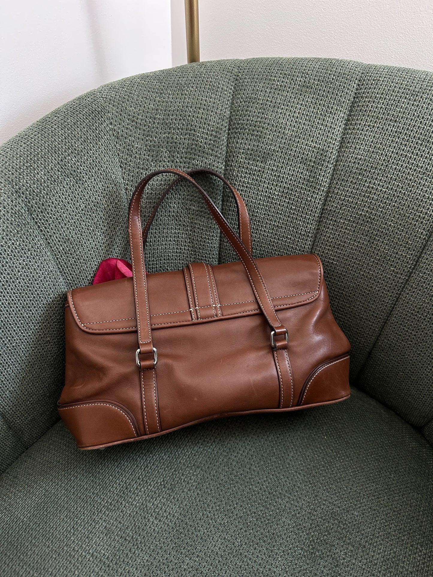 Coach Whiskey Brown Hamptons Satchel Bag