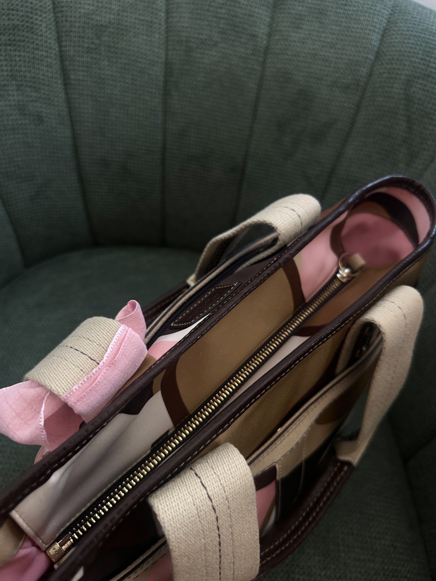 Coach Satin Multicolor Tote Bag