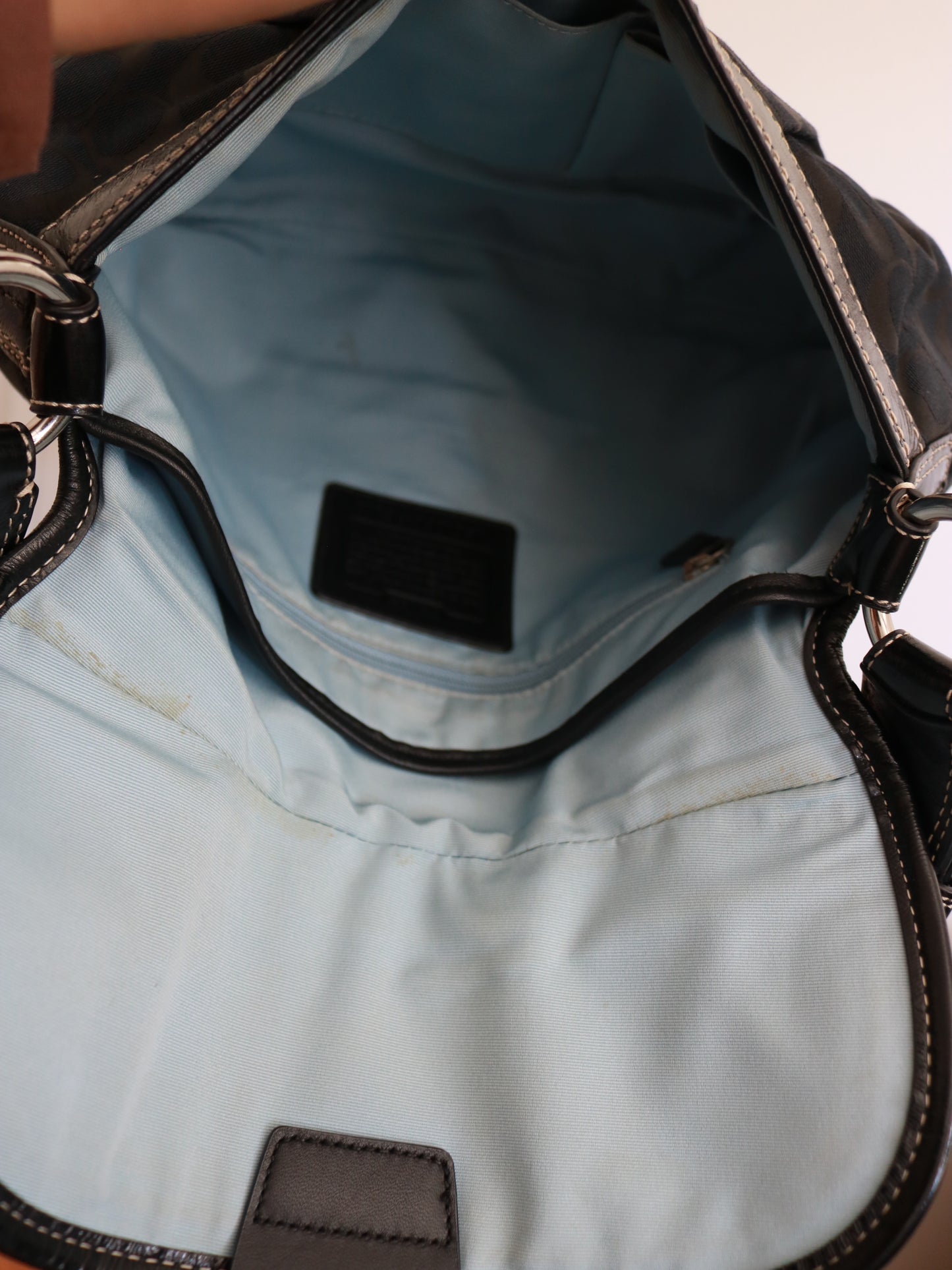 Coach Black Signature Soho Sufflette Bag