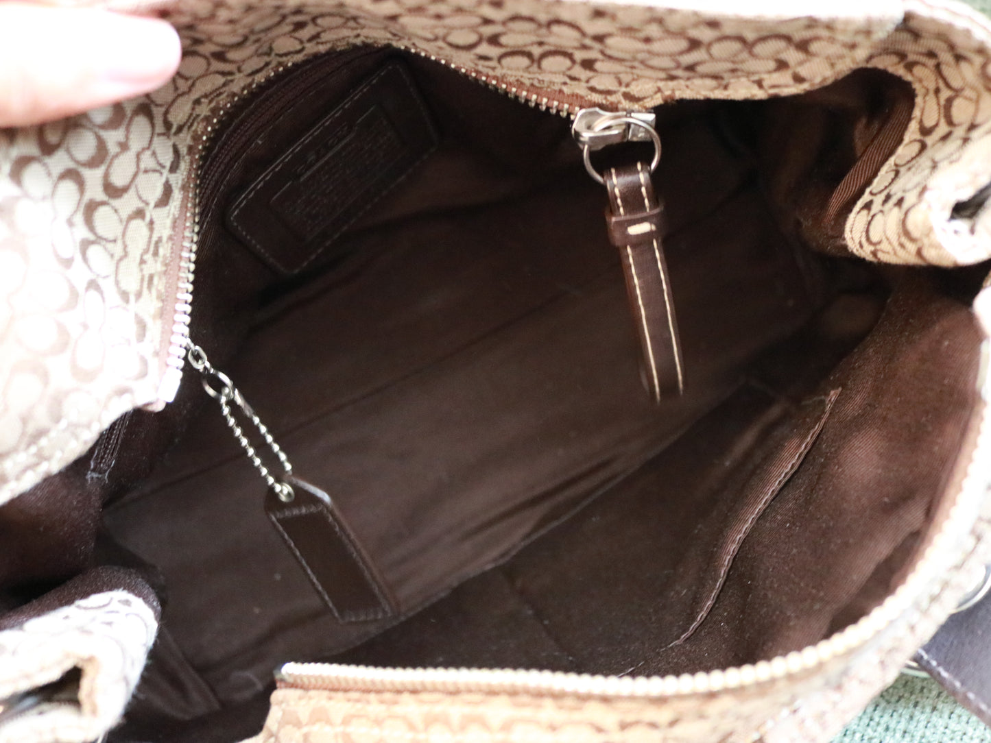 Coach Brown Signature Mini Soho Tote