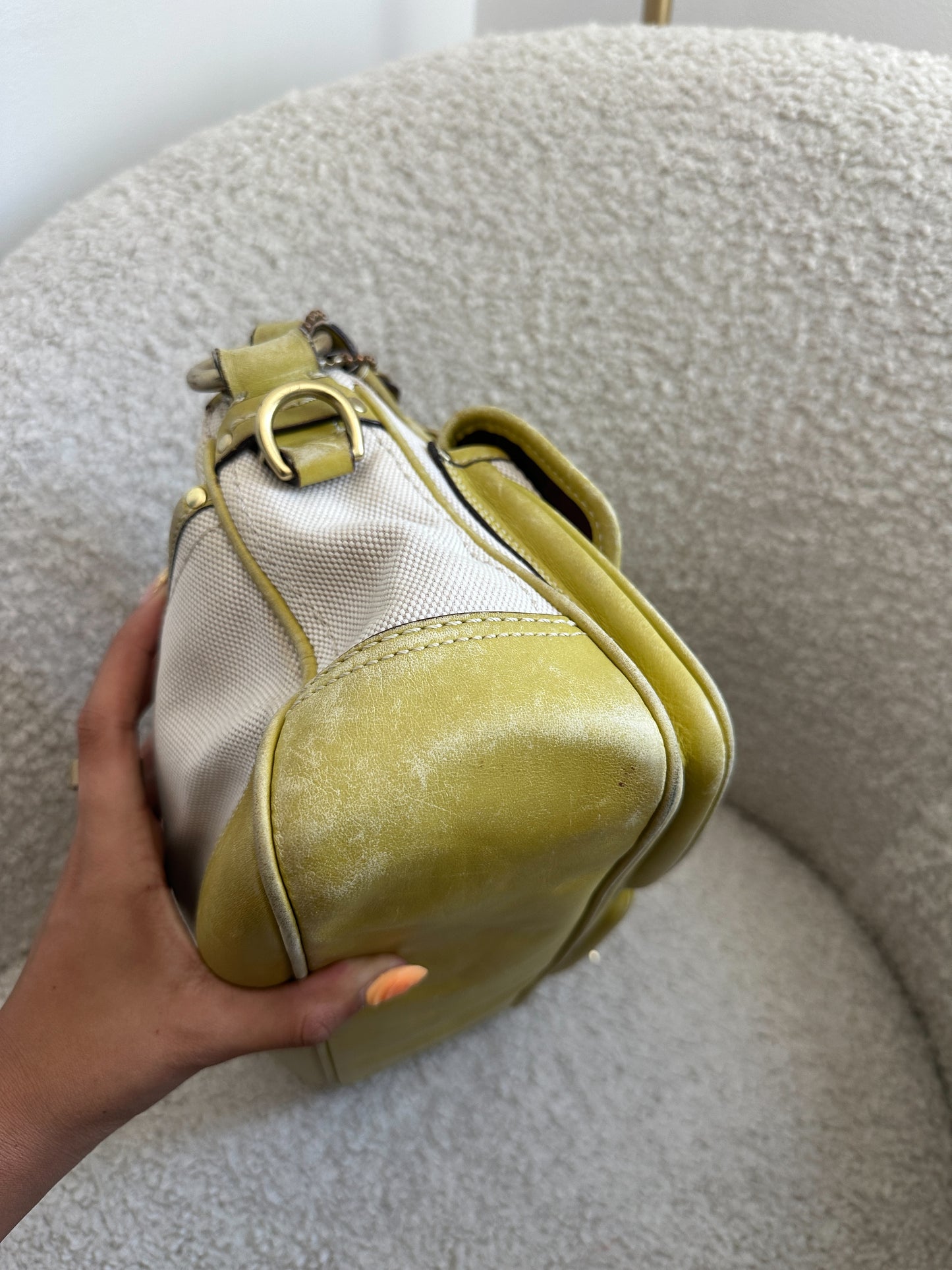Coach Lime Green Legacy Turnlock Bag
