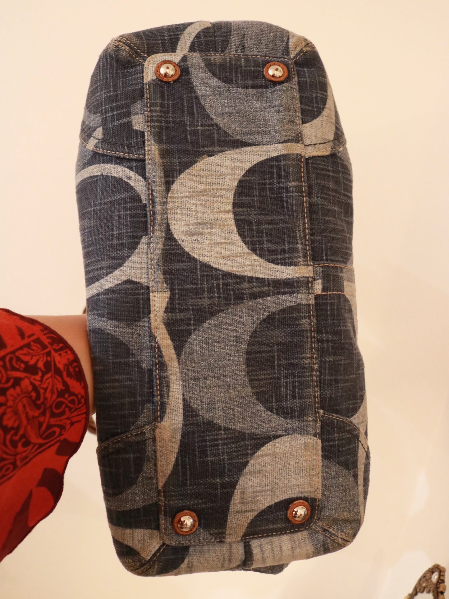 Rare Coach Denim Tote Bag