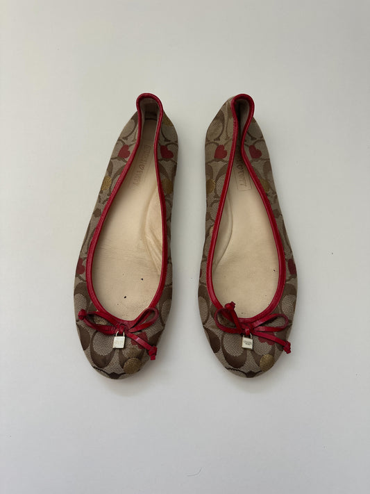 Coach Poppy Monogram Flats (Size: 8.5)