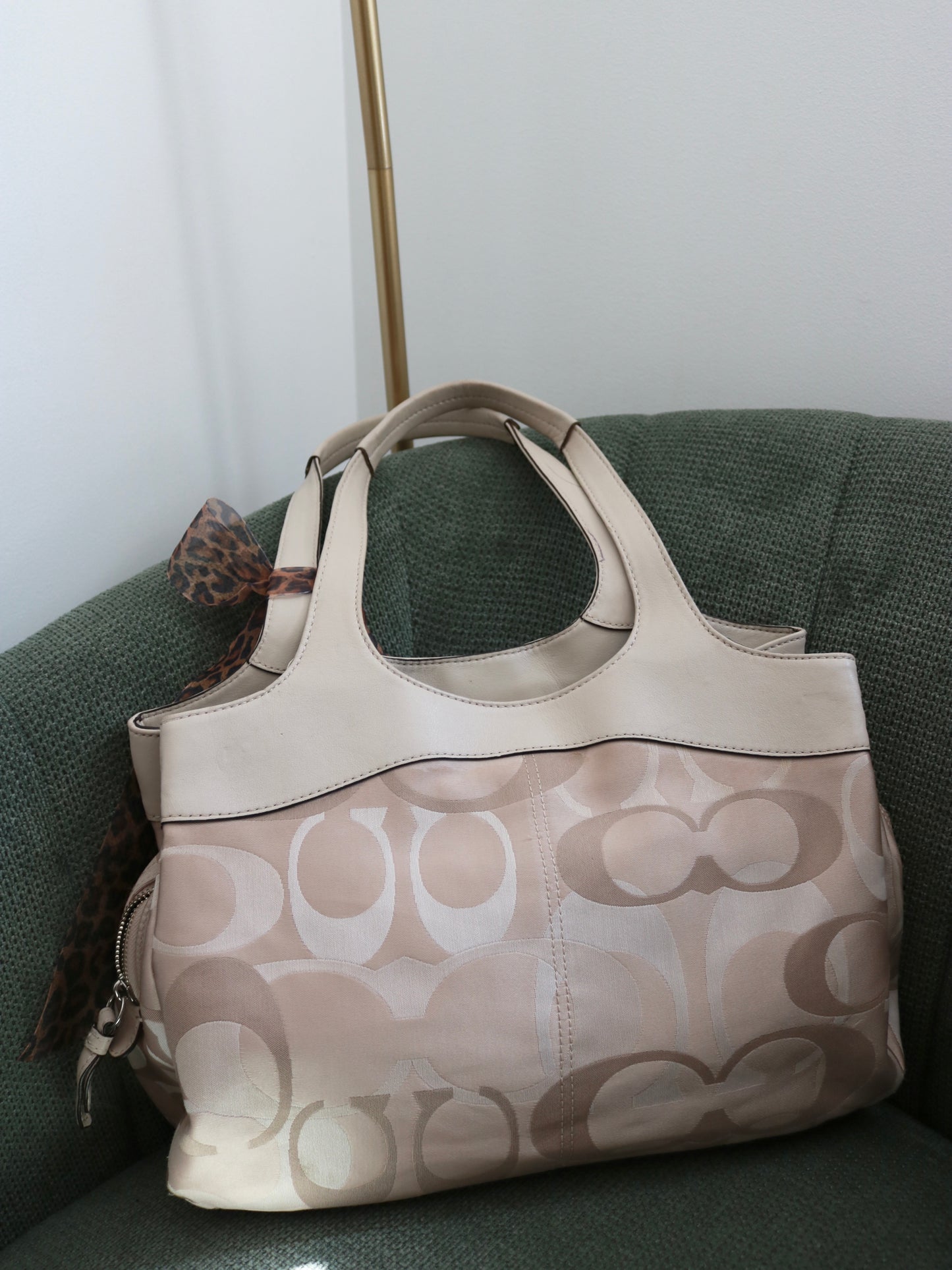Coach Beige Lexi Tote Bag