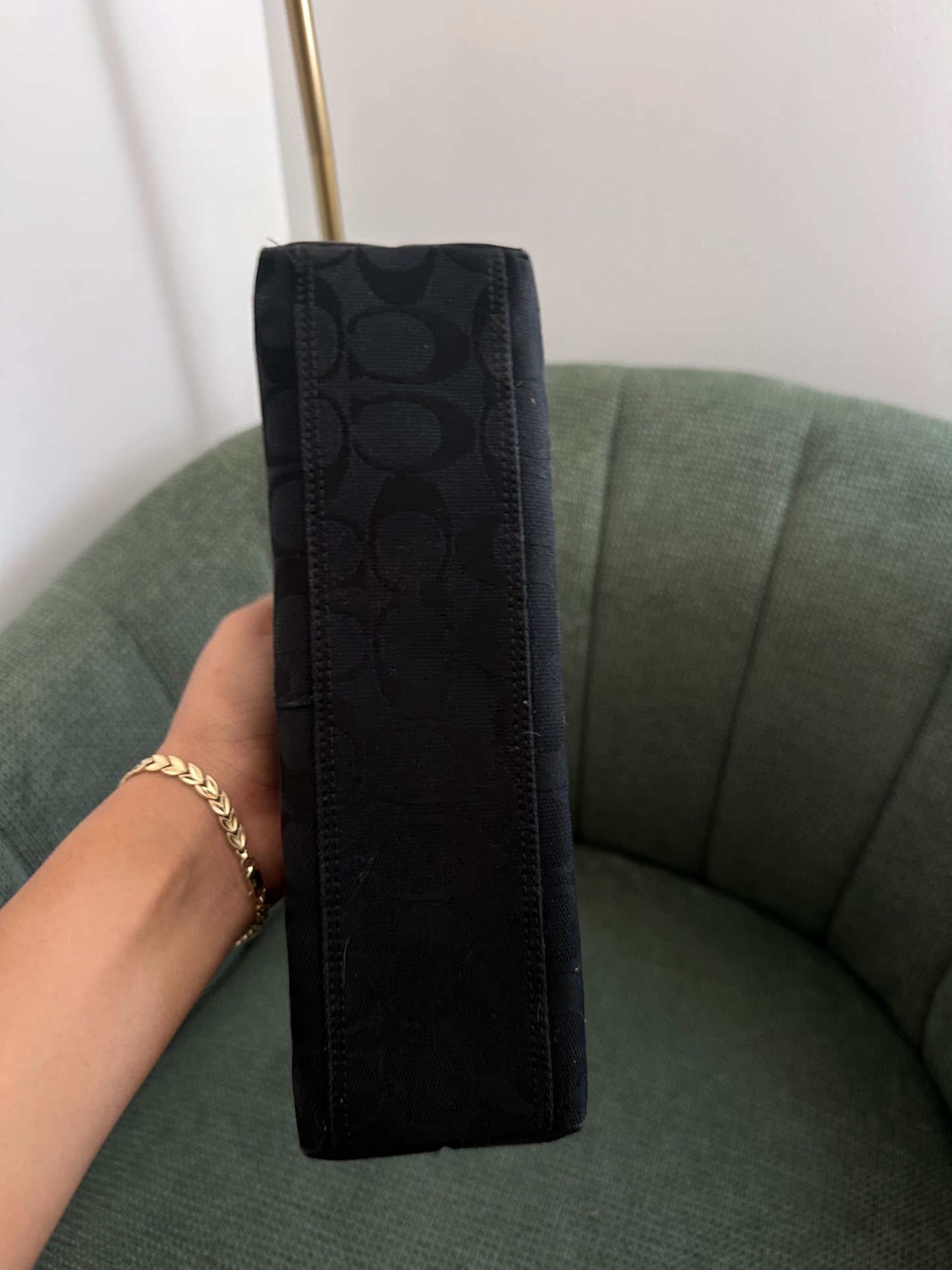 Coach Black Demi Baguette