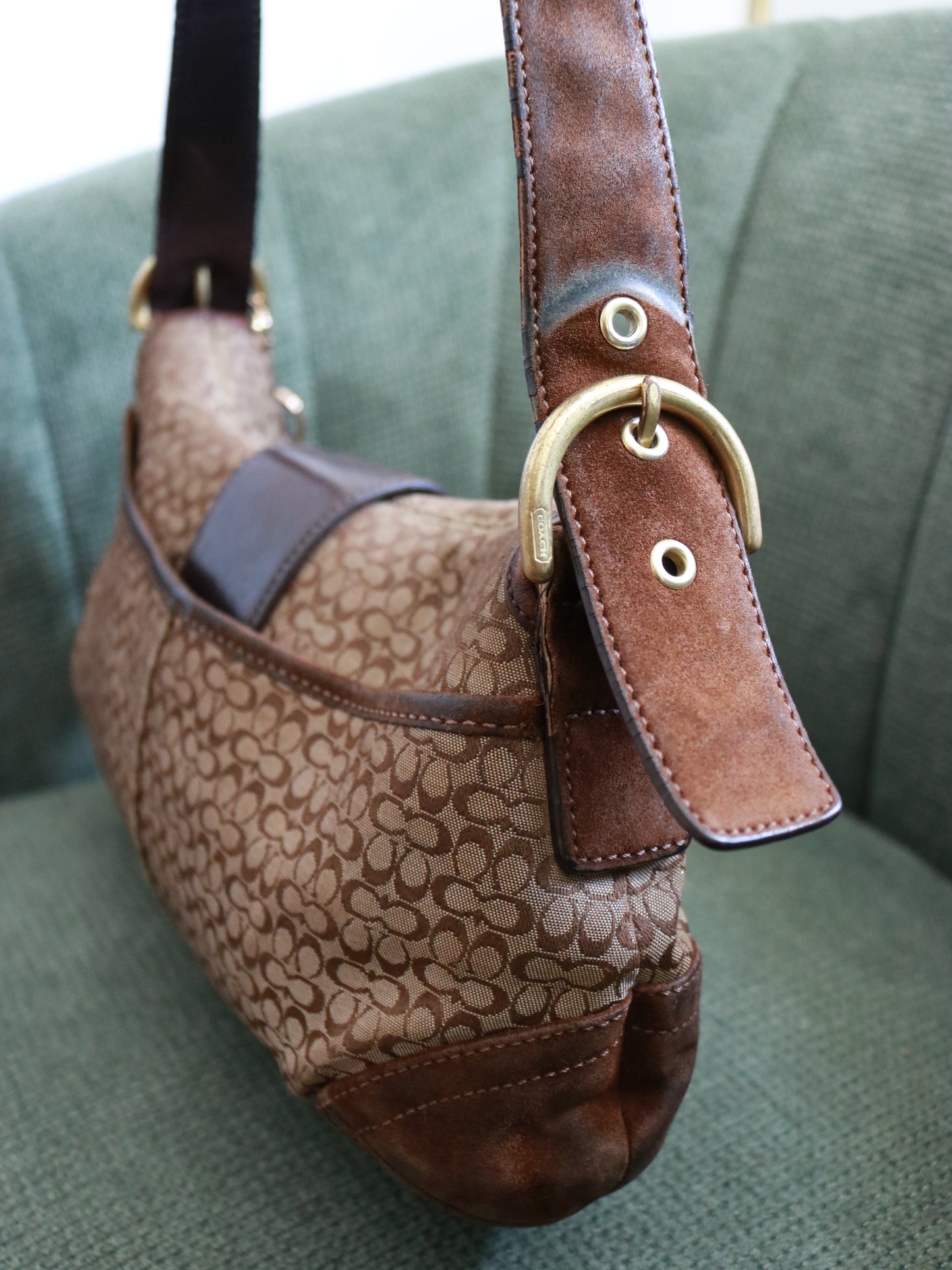 Coach Large Brown Signature Soho Bag