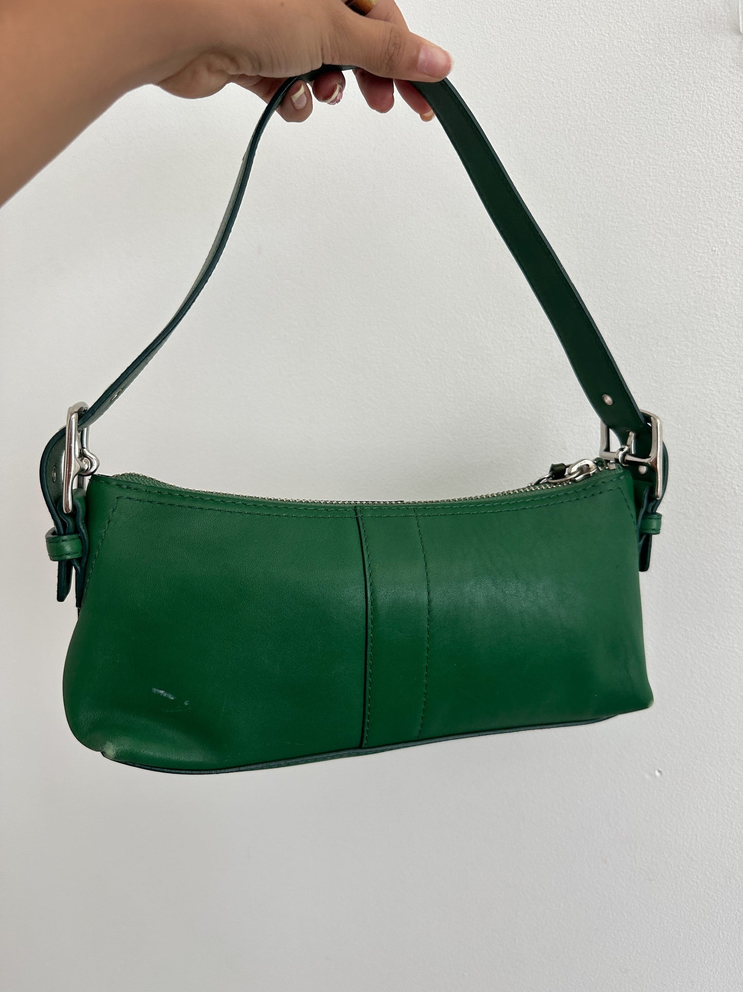 Green Coach Leather East West Bag