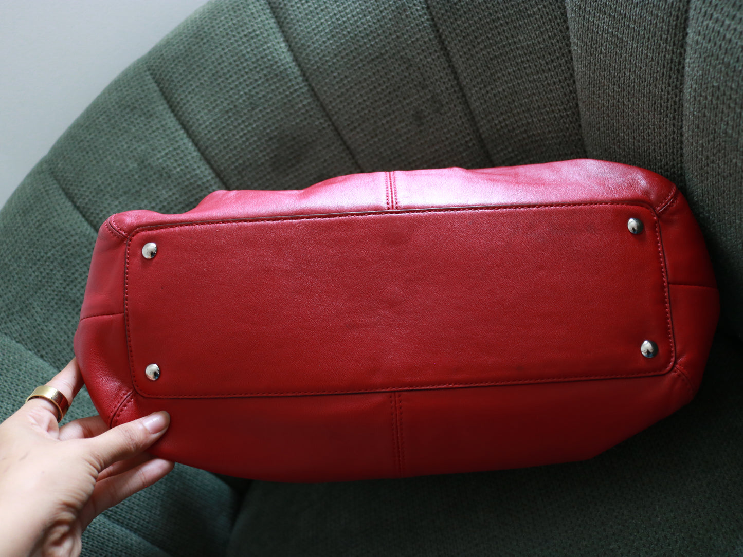 Coach Red Leather Soho Tote Bag
