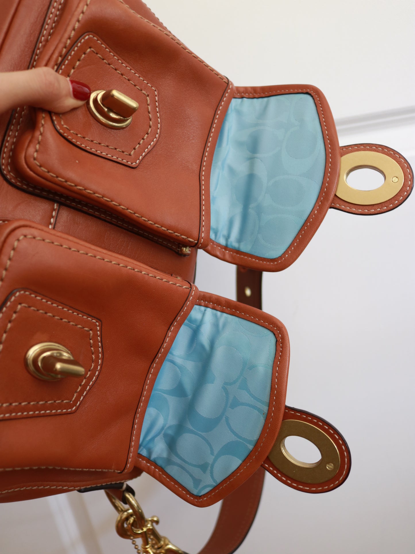 Coach Tan Legacy Turnlock Bag