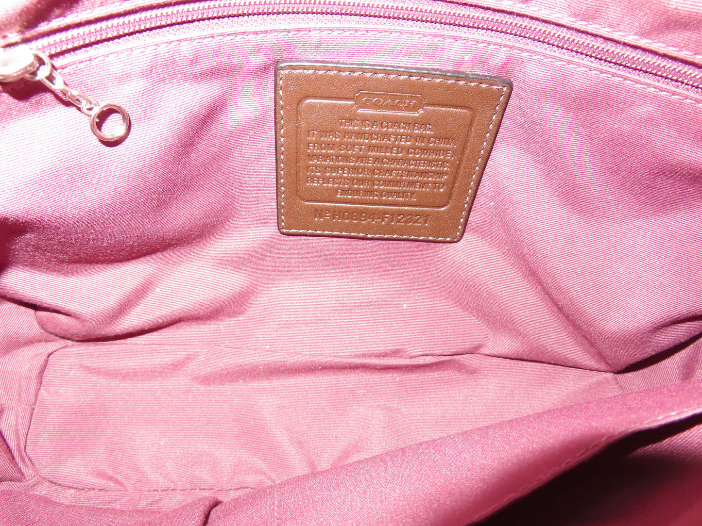 Coach Brown Pebbled Leather Shoulder Bag
