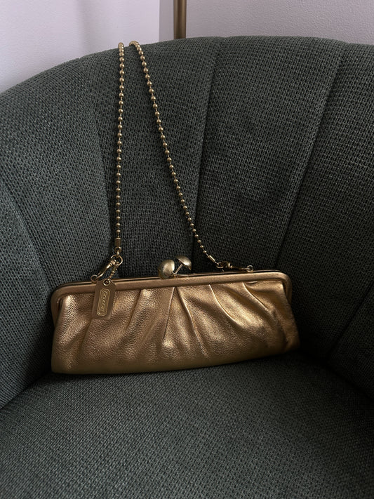 Coach Gold Clasp Clutch