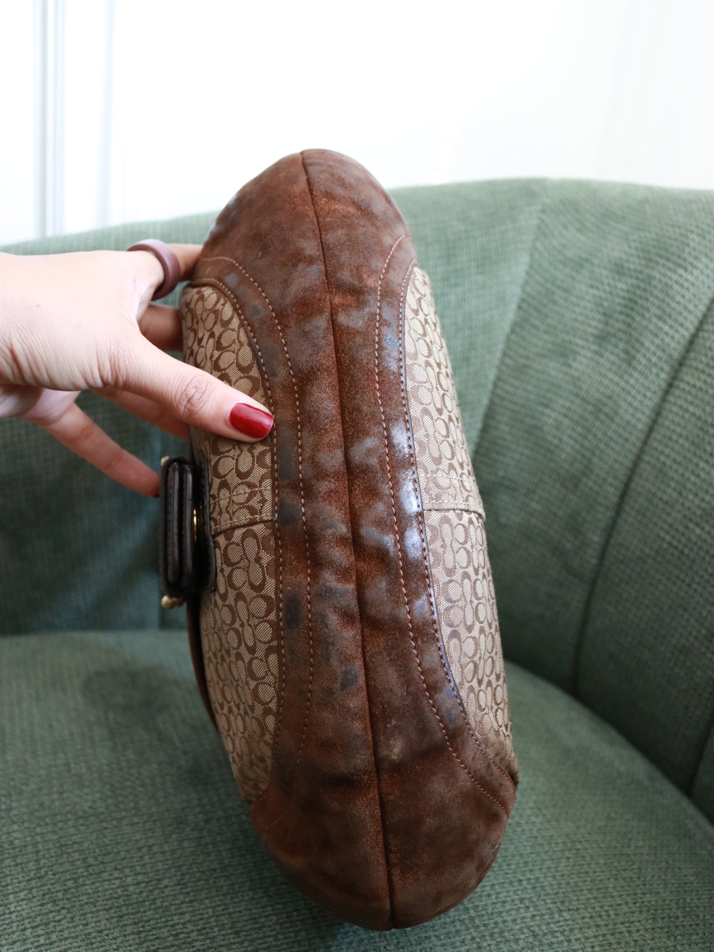 Coach Large Brown Signature Soho Bag