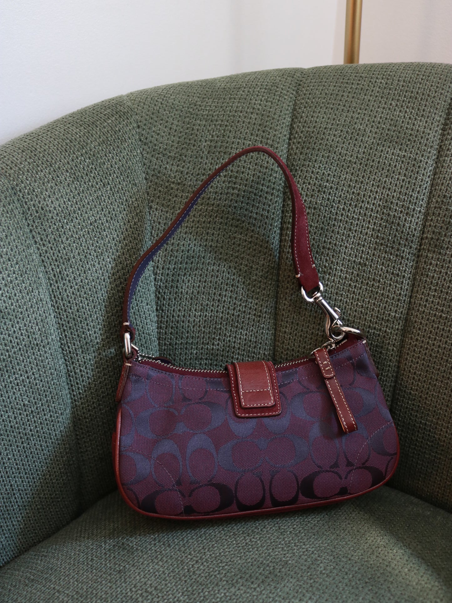 Rare Coach Purple Demi Hamptons Buckle Bag