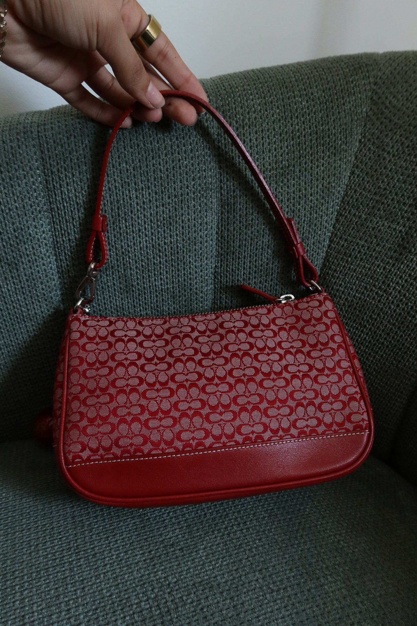 Coach Red Demi Hamptons Bag