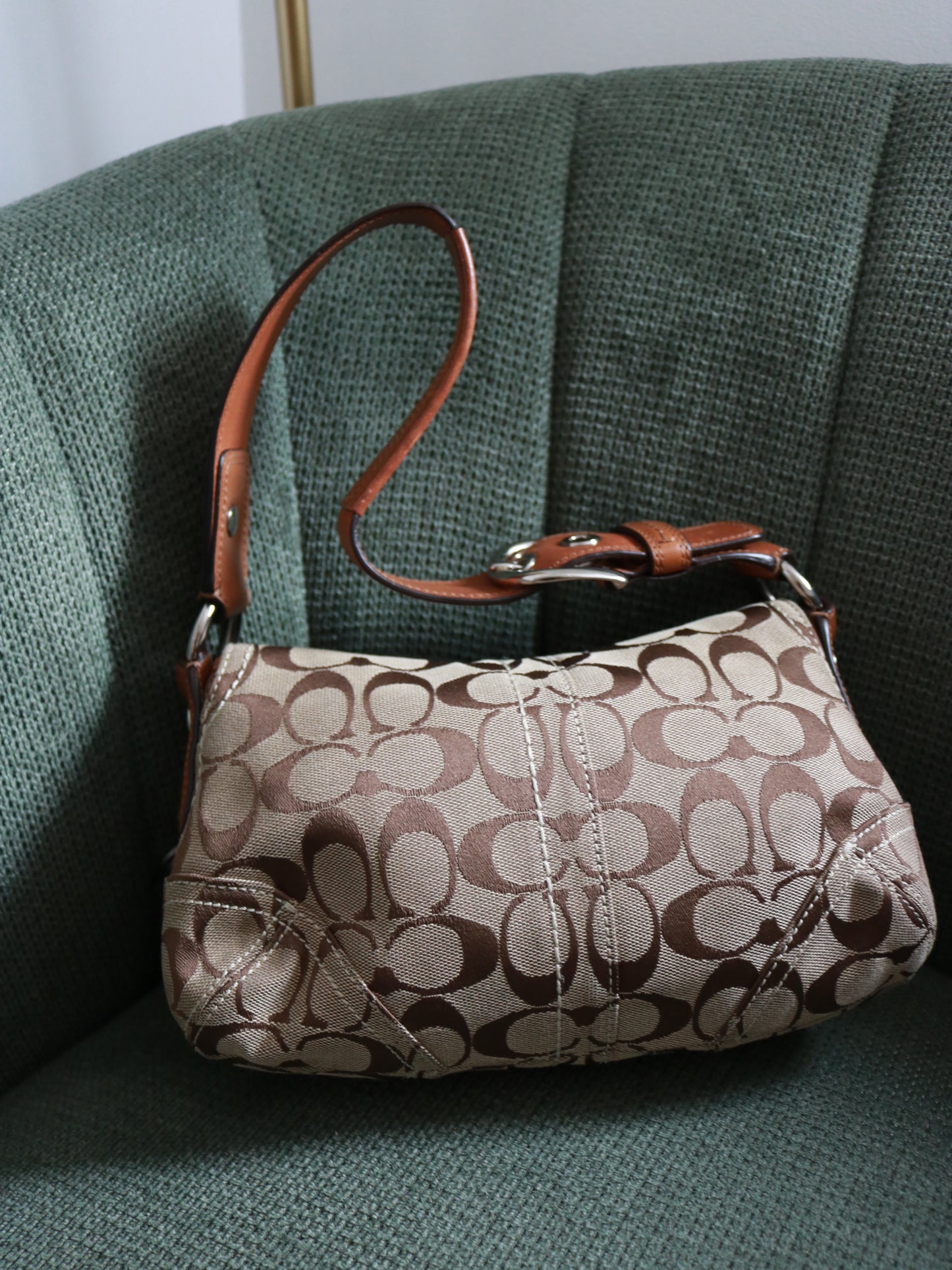 Coach Tan Signature Mini Soho Bag
