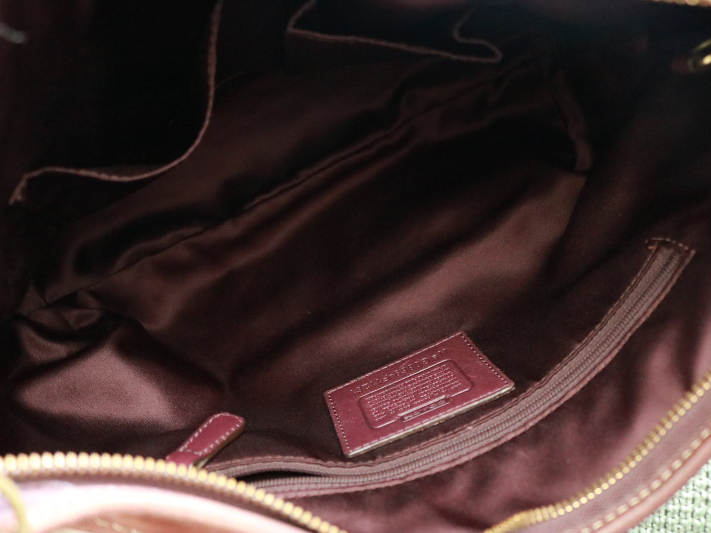 Rare Coach Brown/Plum Belted Ergo Bag