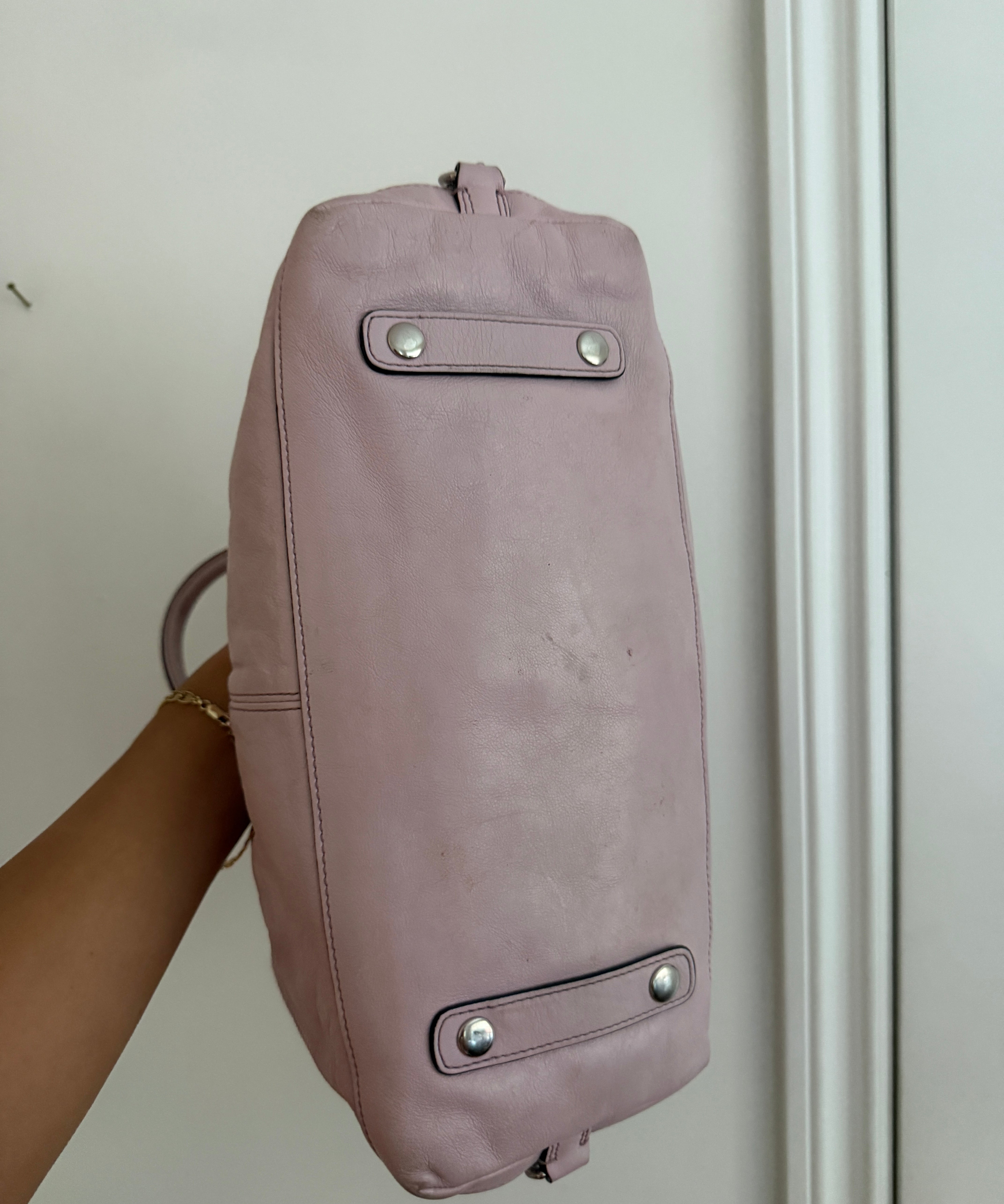 Lilac Coach Leather Sabrina Madison Bag