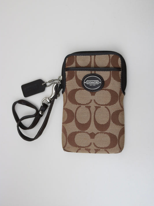 Coach Brown Signature Digi Cam Case