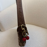 Brown Snakeskin Trim Coach Soho Demi Flap