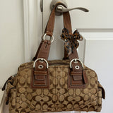Brown Coach Signature Soho Mia Satchel Bag