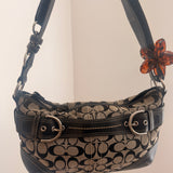Coach Grey Monogram Shoulder Bag