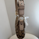 Coach Beige Mini Soho with White Leather