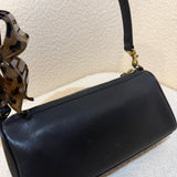 Vintage Coach Black Leather Turnlock Bowler Bag