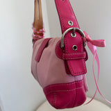 Rare Coach Soho Pink Double Pocket Shoulder Bag