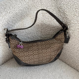 Coach Brown Signature Mini Hobo Bag