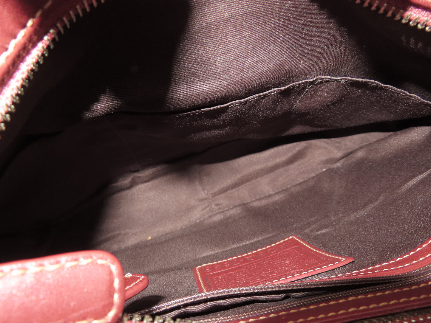 Coach Burgundy Hamptons Hobo Bag