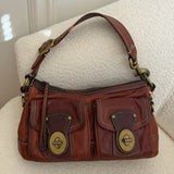 Coach Whiskey Legacy Turnlock Bag