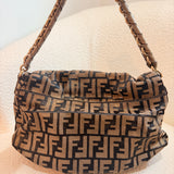 Fendi Zucca Mia Flap Shoulder Bag