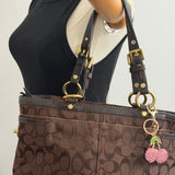 Coach Brown Canvas Tote Bag