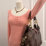 Coach Brown Leather Maggie Shoulder Bag