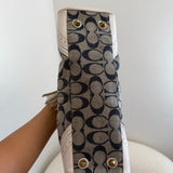 Coach Denim Signature Hamptons Carry-All Bag