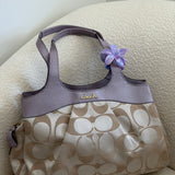 Coach Lilac Signature Lexi Tote Bag