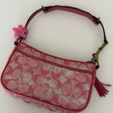 Coach Pink Signature Distressed Tie Dye Demi Bag